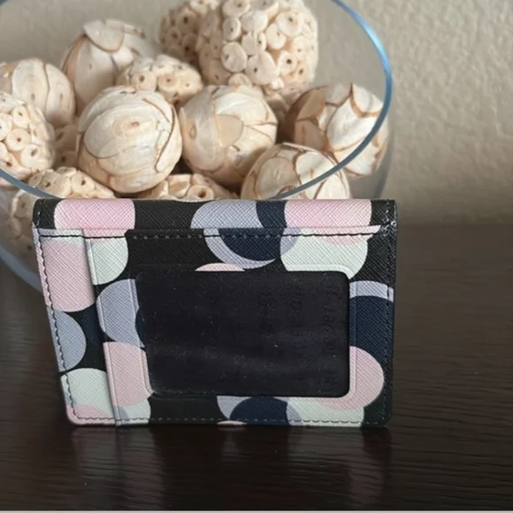 Kate Spade-Meghan Gallery Drive Card Holder (Neutrel-Multi 🩷🤍) Storybook Lined - Picture 3 of 6